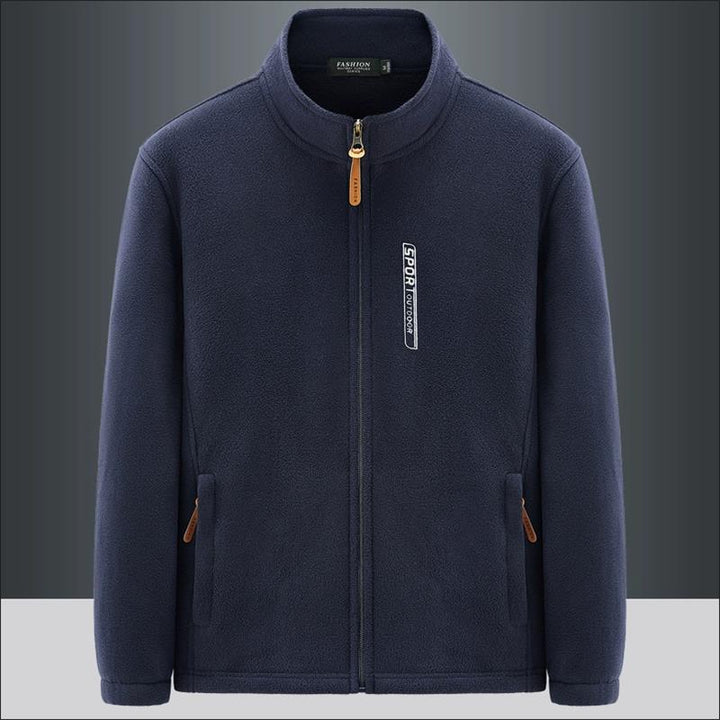 Daan | Dubbelzijdige fleecejas in de kleur Blauw voor heren in Lounge stijl ideaal voor de herfst.