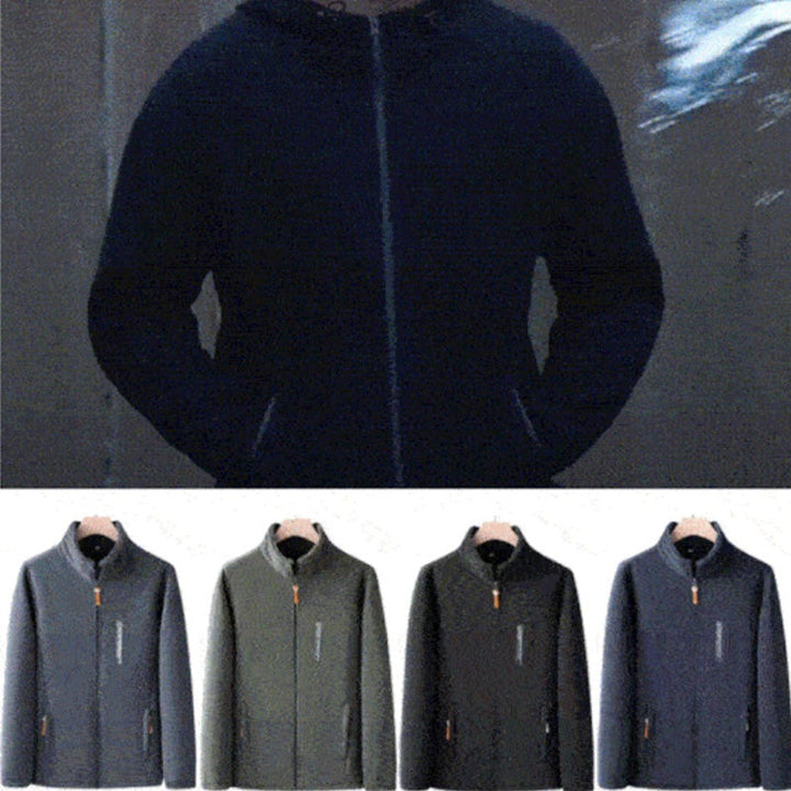 Daan | Dubbelzijdige fleecejas in de kleur Grijs voor heren in Lounge stijl ideaal voor de herfst.