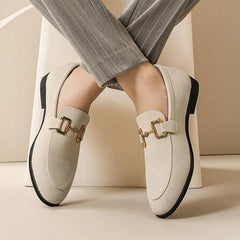 Daan | Suede loafers in de kleur Beige voor heren in Heritage stijl ideaal voor de lente.