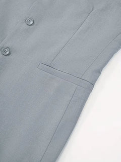 Blazer slim fit met mandarin collar