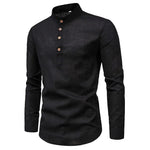 Daniel | Stijlvol heren overhemd in de kleur Zwart voor heren in stijl ideaal voor de herfst.