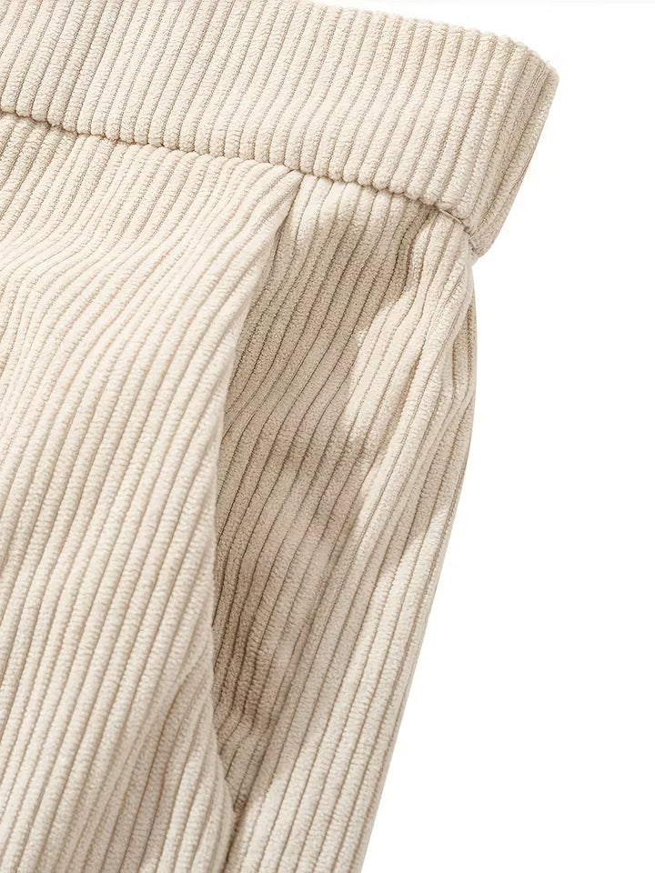 Corduroy pantalons met rechte pijpen