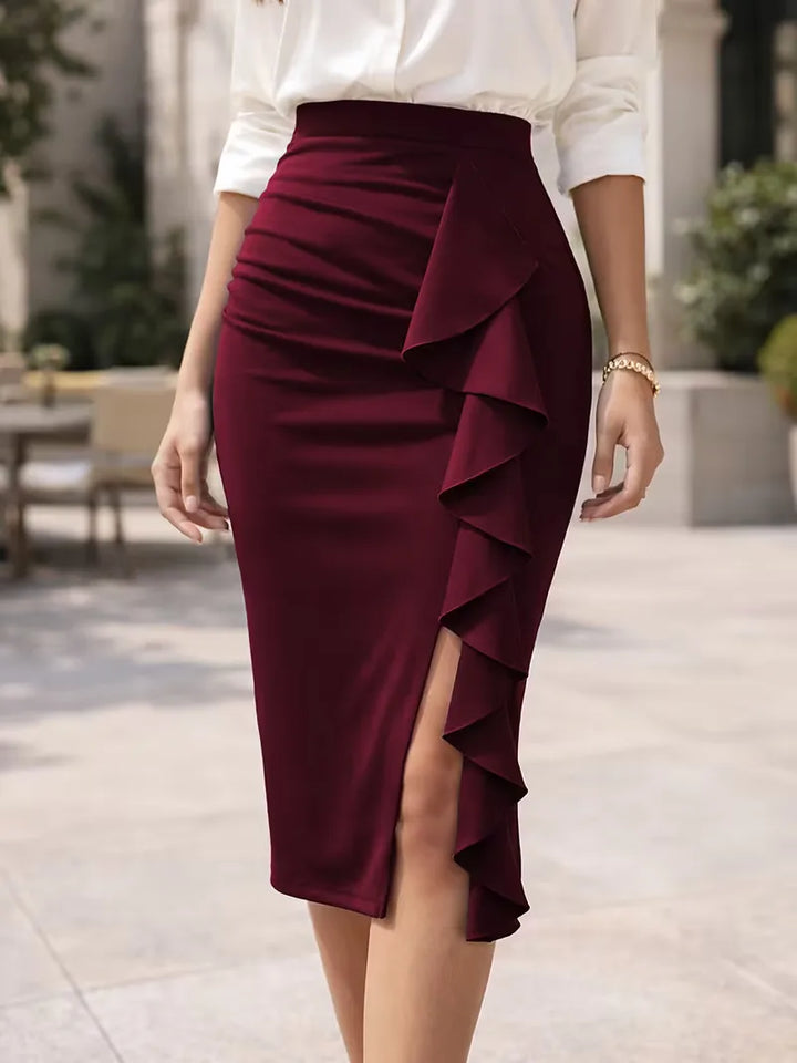Plooirok met hoge taille
