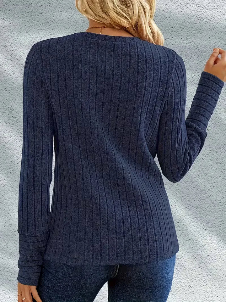 Longsleeve met ribbelstructuur