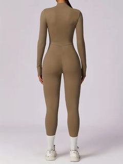 Jumpsuit met mock neckline