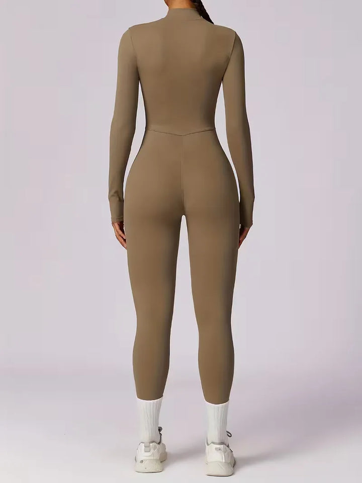 Jumpsuit met mock neckline