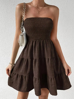 A-lijn jurk met smocked bodice