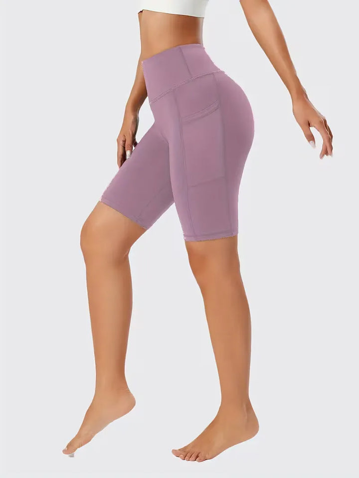Slim-fit high-waisted shorts