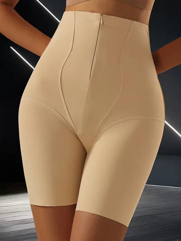 High-waisted shapewear boxer brief