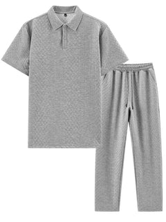 Lounge set met polo en broek