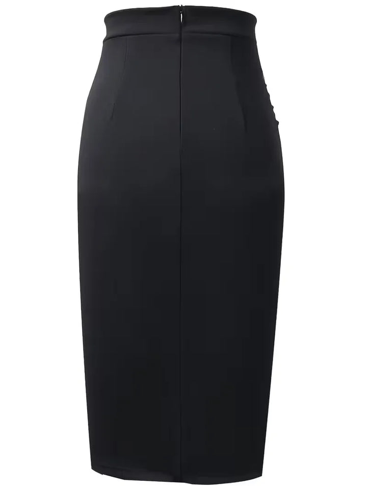 Plooirok met hoge taille