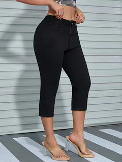 Skinny jeans met split hem