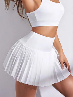 Plooirok met hoge taille