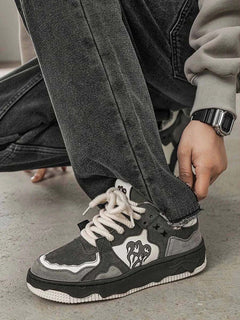Dion | Vintage skate schoenen voor heren in de kleur Grijs voor heren in Streetwear stijl ideaal voor de winter