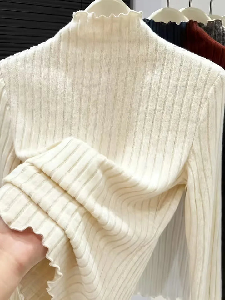 Longsleeve met mock neckline