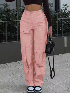 Cargo broek met hoge taille