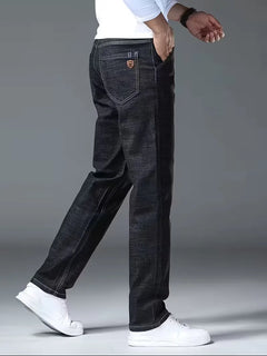 Straight jeans met zichtbare stiksels
