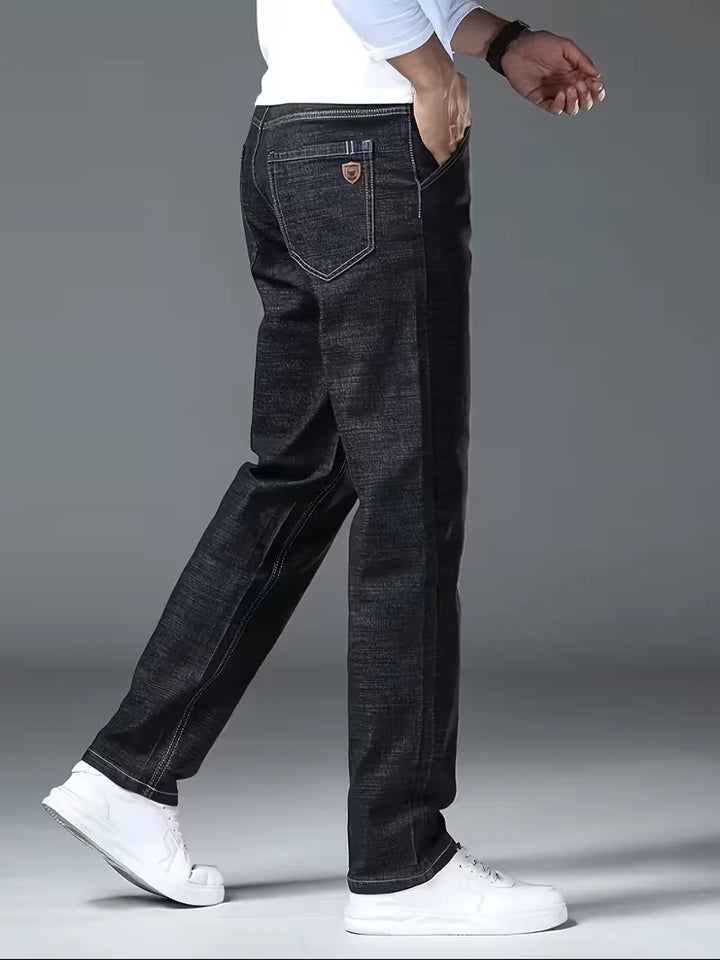 Straight jeans met zichtbare stiksels