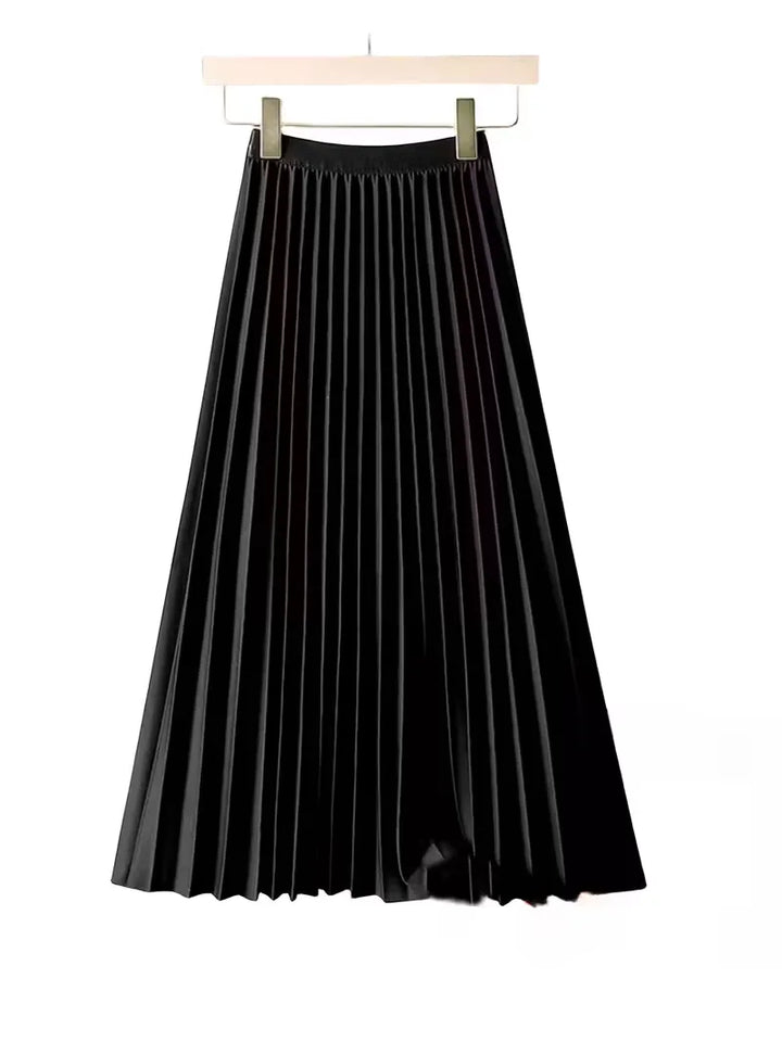 Plooirok met hoge taille