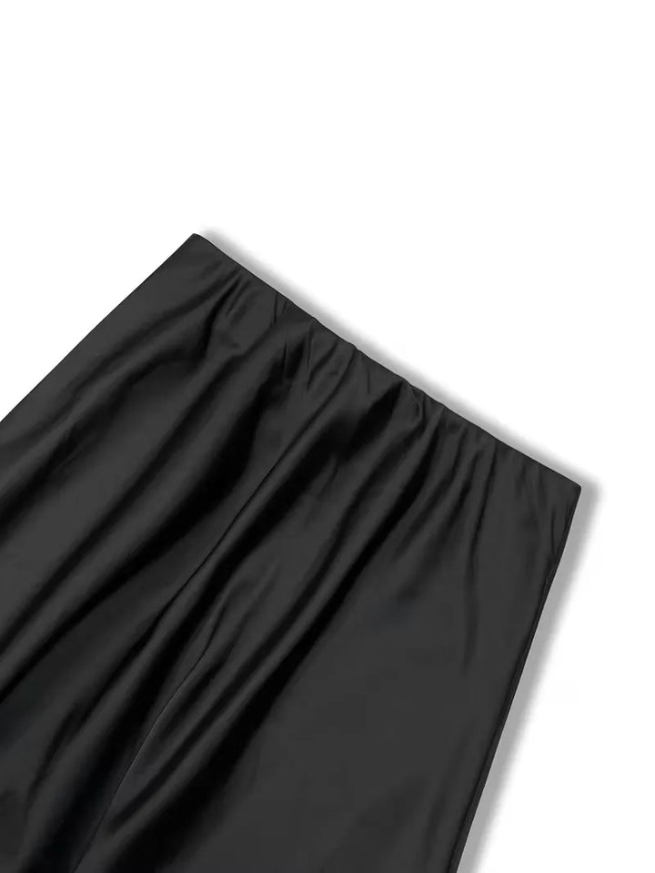 Satijnen rok met hoge taille