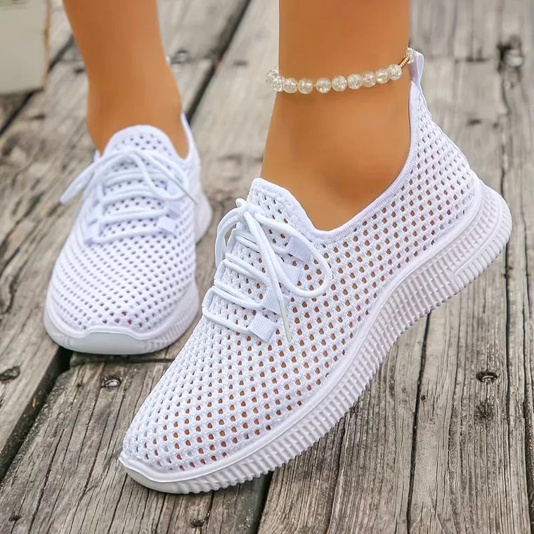 Lage sneakers met geweven design