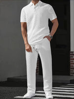 Lounge set met polo en broek
