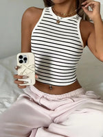 Crop top met ribbelstructuur