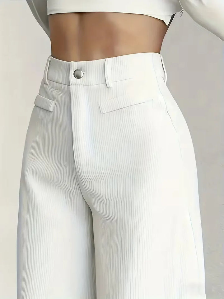 Wide leg broek met hoge taille