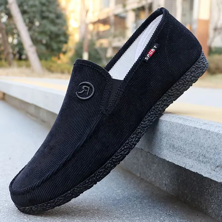 Loafers met corduroy bovenkant