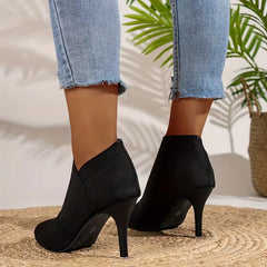 Stiletto enkellaars met hoge hak