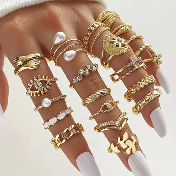 Set van 22 vintage ringen