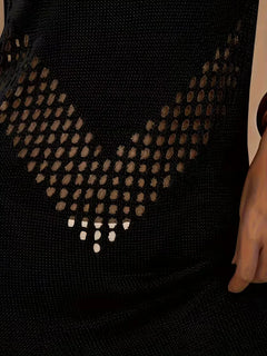 Beach cover-up met cut-out details