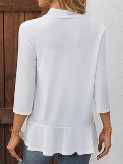 Cardigan met ruffle hem