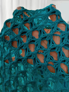Oversized cardigan met hollow-out design