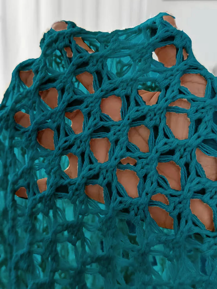 Oversized cardigan met hollow-out design