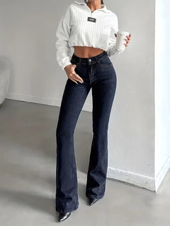Flared jeans met hoge taille