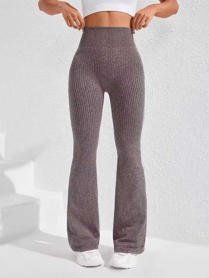 Legging met hoge taille en flared leg