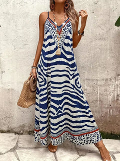 Maxi jurk met leopard print