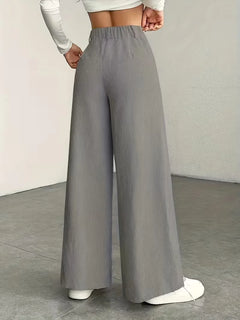 Wide leg broek met hoge taille