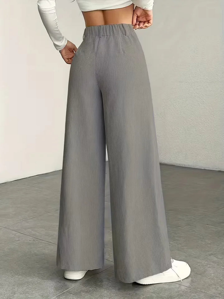 Wide leg broek met hoge taille