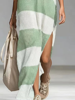Maxi cover-up met V-hals
