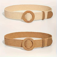 Brede riem met ronde gesp