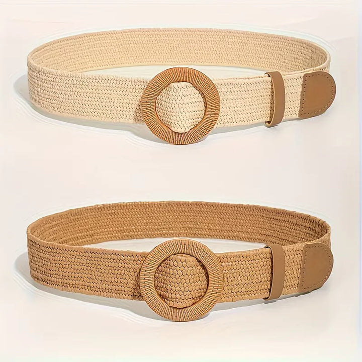 Brede riem met ronde gesp