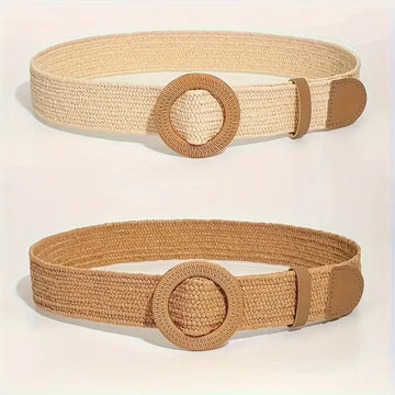 Brede riem met ronde gesp