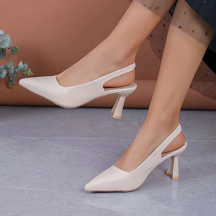 Stiletto slip-on mules