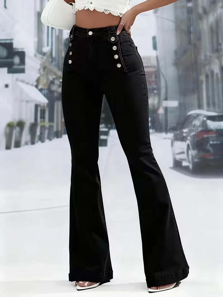 Flared jeans met hoge taille