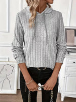 Hoodie met ribbelstructuur