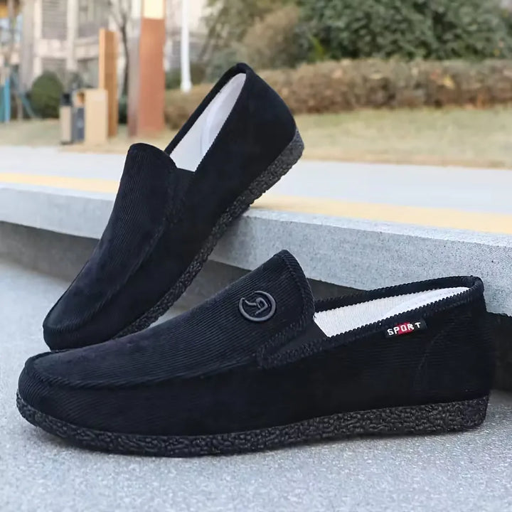 Loafers met corduroy bovenkant