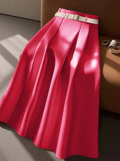 Plooirok met hoge taille