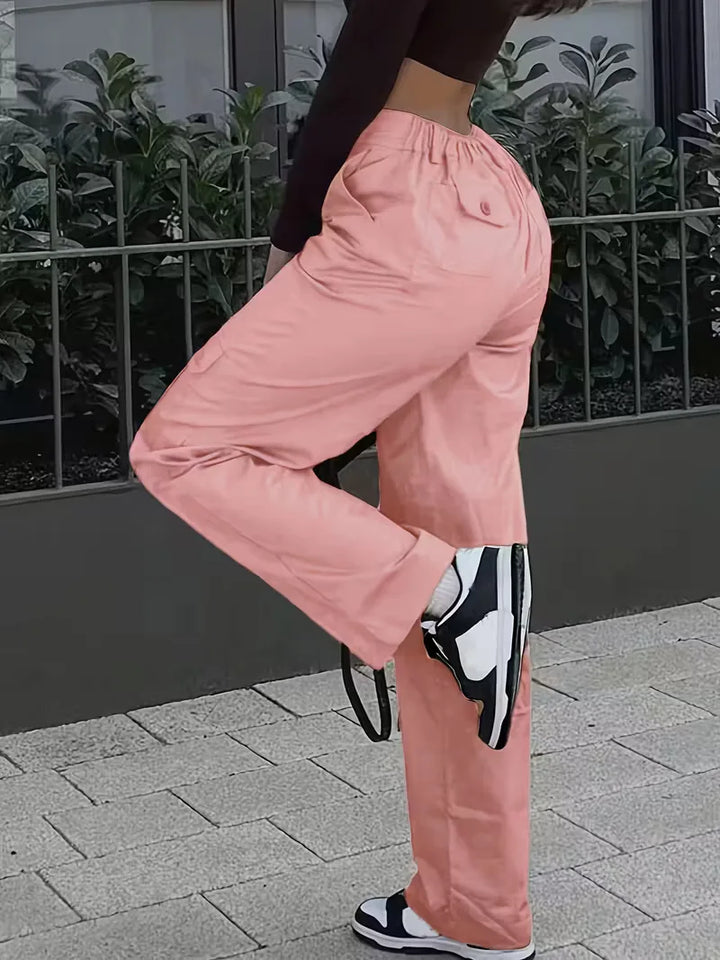 Cargo broek met hoge taille